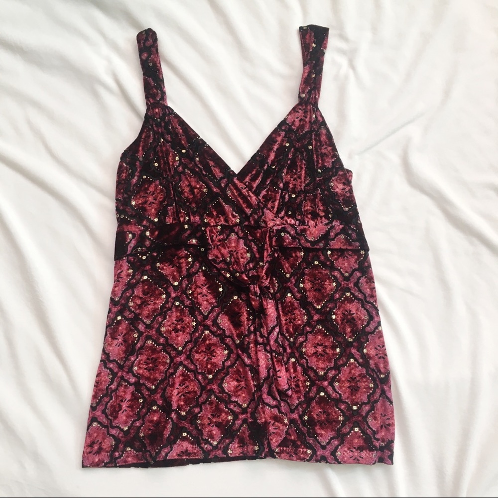 Apartment 9 Ornate Purple Velvet Pink Cami 🌷🌷